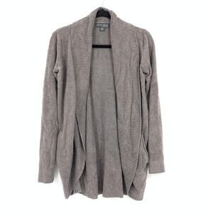 Barefoot Dreams Cozychic Lite Circle Cardigan Sweater Womens Sz XS/S Gray Taupe